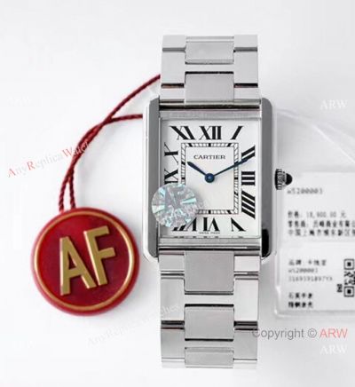 Swiss Replica Cartier Tank Solo Ronda Quartz Stainless Steel Watch Mid-size